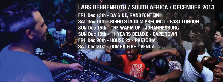 Lars Behrenroth gigs in SA December 2013